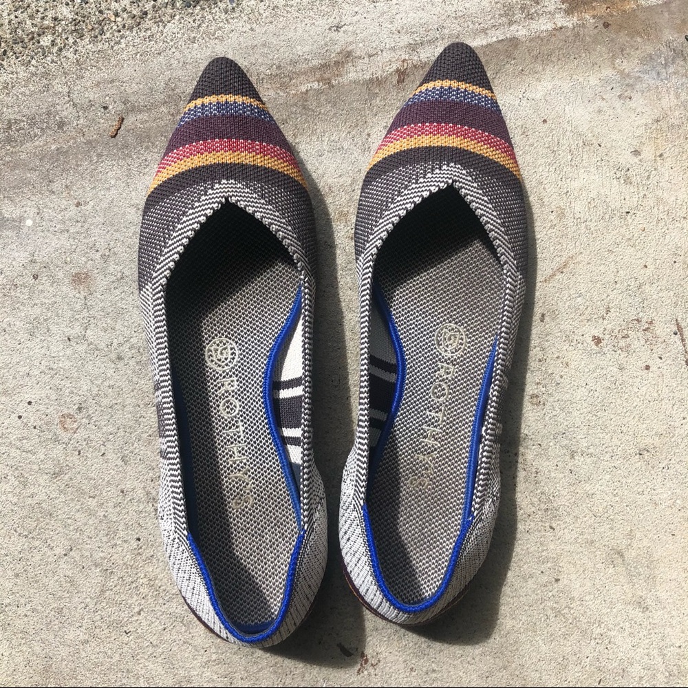 Rothy’s inverse stripe point size 7.5